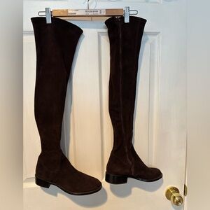 Via Spiga Dark Brown Over-the-Knee Boots